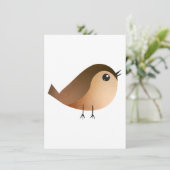 Sparrow Bird Cartoon Informatiekaartje (Staand voorkant)