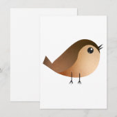 Sparrow Bird Cartoon Informatiekaartje (Voorkant / Achterkant)