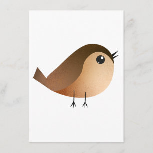 Sparrow Bird Cartoon Informatiekaartje