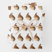 Sparrow Bird Cartoon Inpakpapier Vel (In situ)