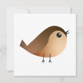 Sparrow Bird Cartoon Kaart (Voorkant)
