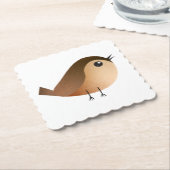 Sparrow Bird Cartoon Kartonnen Onderzetters (Gebogen)