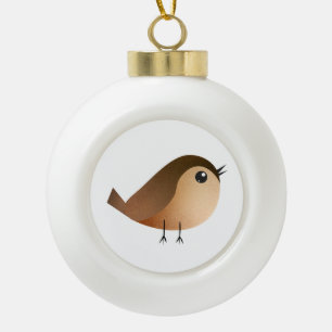 Sparrow Bird Cartoon Keramische Bal Ornament