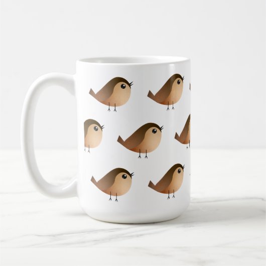 Sparrow Bird Cartoon Koffiemok (Links)