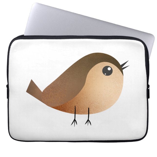 Sparrow Bird Cartoon Laptop Sleeve (Voorkant)