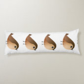 Sparrow Bird Cartoon Lichaamskussen (Achterkant)