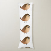 Sparrow Bird Cartoon Lichaamskussen (Voorkant Verticaal)