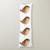 Sparrow Bird Cartoon Lichaamskussen (Achterkant (Verticaal))