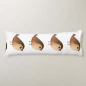 Sparrow Bird Cartoon Lichaamskussen (Voorkant)