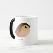 Sparrow Bird Cartoon Magische Mok (Voorkant links)