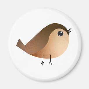 Sparrow Bird Cartoon Magneet
