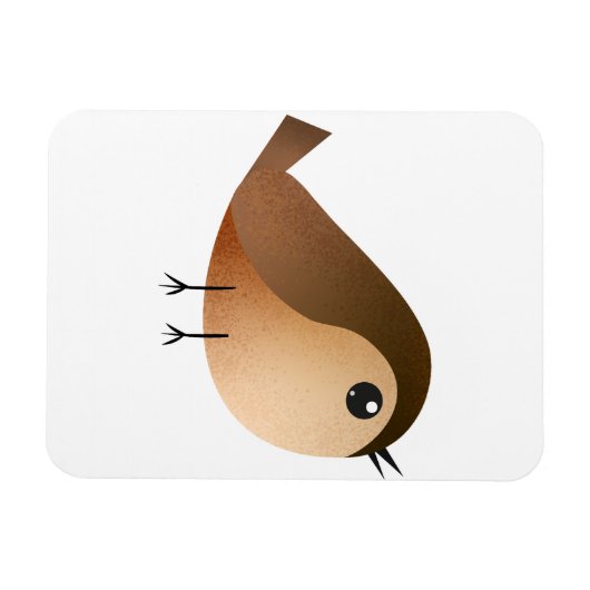 Sparrow Bird Cartoon Magneet (Horizontaal)