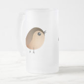 Sparrow Bird Cartoon Matglas Bierpul (Voorkant links)
