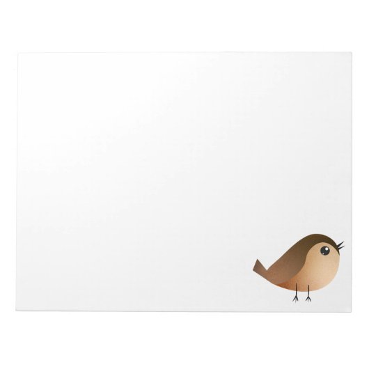 Sparrow Bird Cartoon Notitieblok (Voorkant)