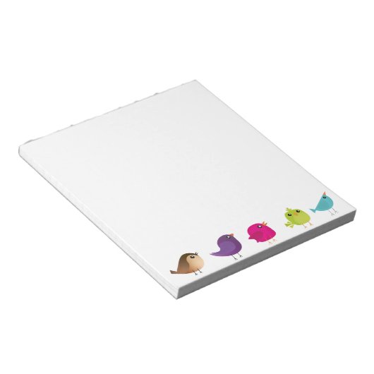 Sparrow Bird Cartoon Notitieblok (Schuin)