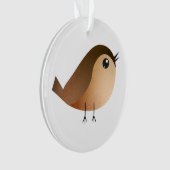 Sparrow Bird Cartoon Ornament (voorkant)
