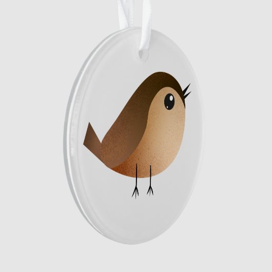 Sparrow Bird Cartoon Ornament (voorkant)
