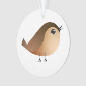 Sparrow Bird Cartoon Ornament (voorkant)