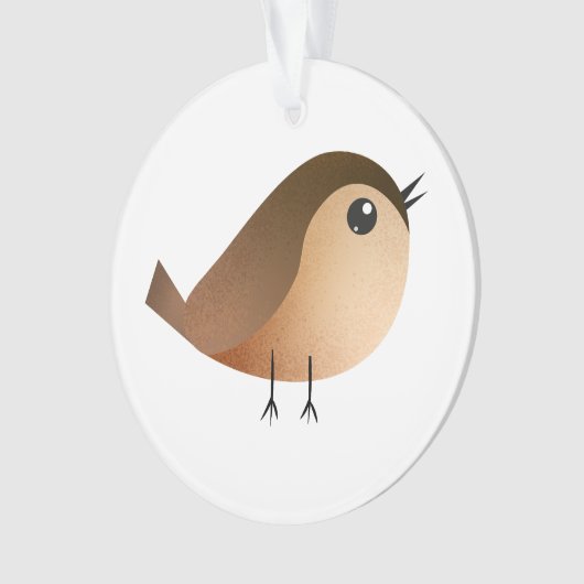 Sparrow Bird Cartoon Ornament (voorkant)