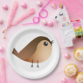 Sparrow Bird Cartoon Papieren Bordje (Feest)
