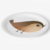 Sparrow Bird Cartoon Papieren Bordje (Gekanteld)