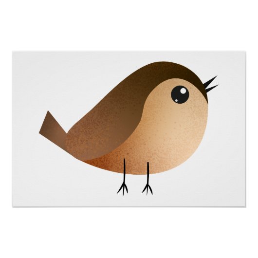 Sparrow Bird Cartoon Perfect Poster (Voorkant)