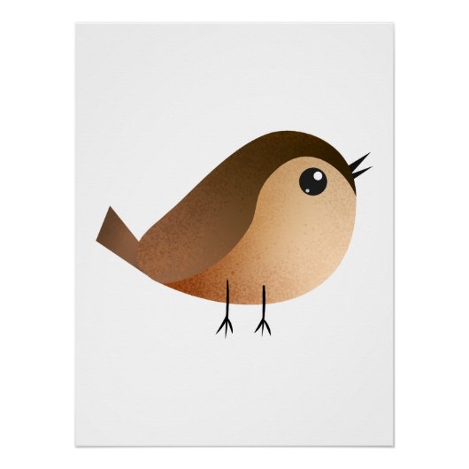 Sparrow Bird Cartoon Perfect Poster (Voorkant)