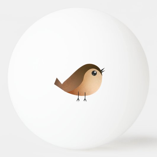 Sparrow Bird Cartoon Pingpongbal (Voorkant)