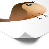 Sparrow Bird Cartoon Poster (Hoek)