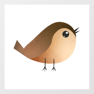 Sparrow Bird Cartoon Raamsticker