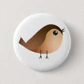 Sparrow Bird Cartoon Ronde Button 5,7 Cm (Voorkant)