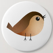 Sparrow Bird Cartoon Ronde Button 6,0 Cm (Voorkant)