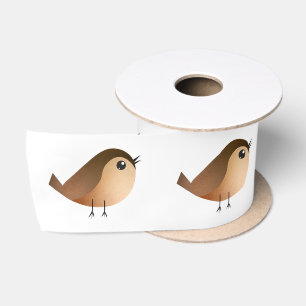 Sparrow Bird Cartoon Satijnen Lint