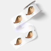 Sparrow Bird Cartoon Satijnen Lint (Achterkant)