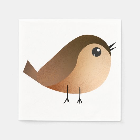 Sparrow Bird Cartoon Servet (Voorkant)