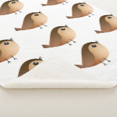 Sparrow Bird Cartoon Sherpa Deken (3/4)