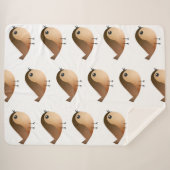 Sparrow Bird Cartoon Sherpa Deken (Voorkant (horizontaal))