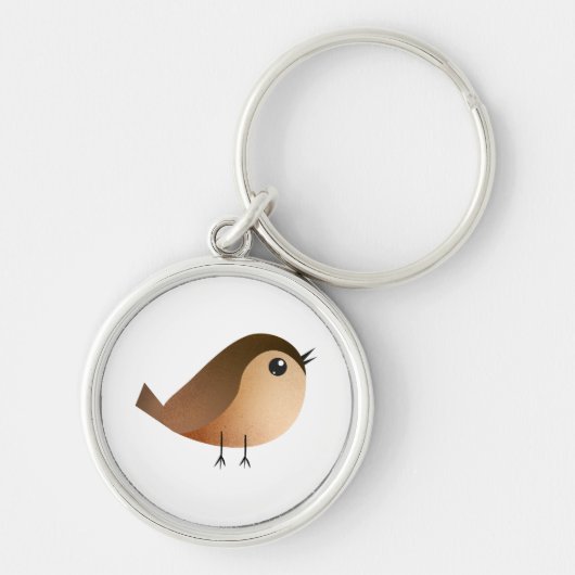 Sparrow Bird Cartoon Sleutelhanger (Voorkant)