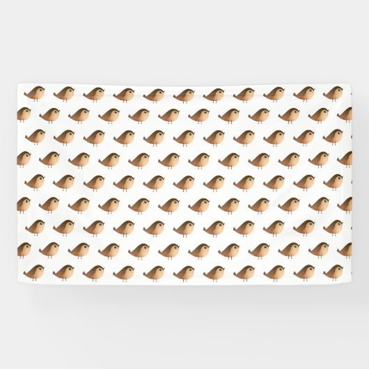 Sparrow Bird Cartoon Spandoek (Horizontaal)