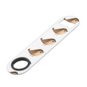 Sparrow Bird Cartoon Speed Flessenopener (Achterkant Gekanteld)