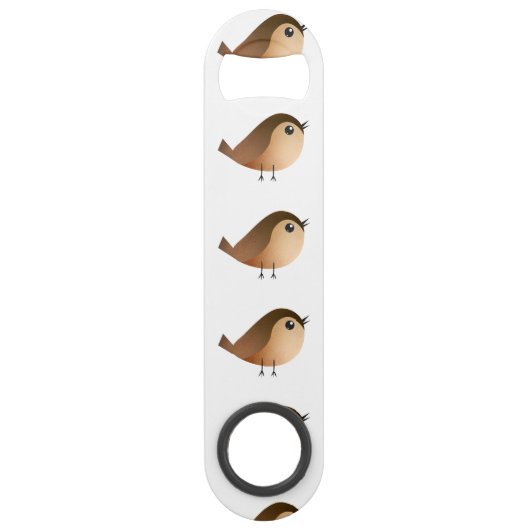 Sparrow Bird Cartoon Speed Flessenopener (Voorkant)