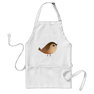 Sparrow Bird Cartoon Standaard Schort