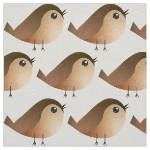 Sparrow Bird Cartoon Stof