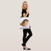 Sparrow Bird Cartoon Tote Bag (Op model)