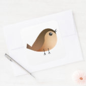 Sparrow Bird Cartoon Vierkante Sticker (Envelop)