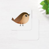 Sparrow Bird Cartoon Vierkante Visitekaartjes (Bureau)