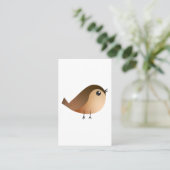 Sparrow Bird Cartoon Visitekaartje (Staand voorkant)
