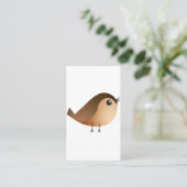 Sparrow Bird Cartoon Visitekaartje (Staand voorkant)