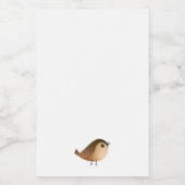 Sparrow Bird Cartoon Voedselcontainer Etiket (Enkel label)