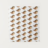 Sparrow Bird Cartoon Wandkleed (Voorkant)